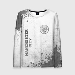 Женский лонгслив Manchester City - white gradient вертикально