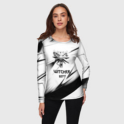 Лонгслив женский Ведьмак stripes, цвет: 3D-принт — фото 2
