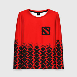 Лонгслив женский Dota игровой паттерн, цвет: 3D-принт