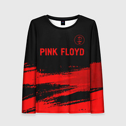 Лонгслив женский Pink Floyd - red gradient посередине, цвет: 3D-принт