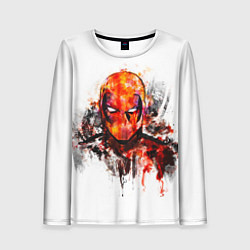 Женский лонгслив Дэдпул краски