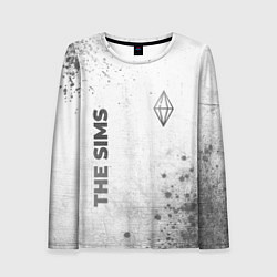 Женский лонгслив The Sims - white gradient вертикально