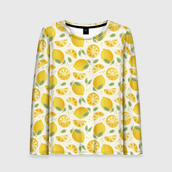 Женский лонгслив Сочные лимоны - паттерн
