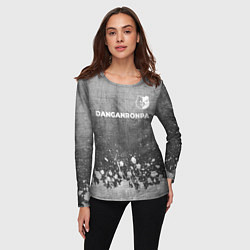 Лонгслив женский Danganronpa - grey gradient посередине, цвет: 3D-принт — фото 2