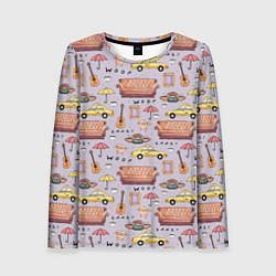 Женский лонгслив Друзья - паттерн