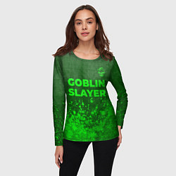 Лонгслив женский Goblin Slayer - green gradient посередине, цвет: 3D-принт — фото 2
