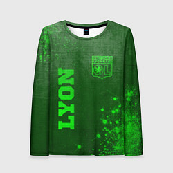 Лонгслив женский Lyon - green gradient вертикально, цвет: 3D-принт