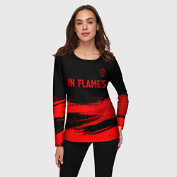 Лонгслив женский In Flames - red gradient посередине, цвет: 3D-принт — фото 2