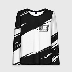 Женский лонгслив PUBG черно белые краски