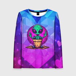Лонгслив женский Кактус в виде инопланетянина, цвет: 3D-принт