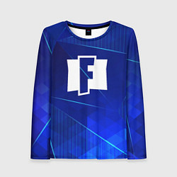 Лонгслив женский Fortnite blue poly, цвет: 3D-принт