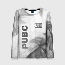 Женский лонгслив PUBG - white gradient вертикально