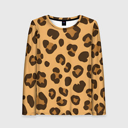 Женский лонгслив Коричневые пятна леопарда