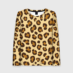 Женский лонгслив Паттерн с пятнами леопарда