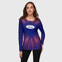 Лонгслив женский Ford red energy, цвет: 3D-принт — фото 2