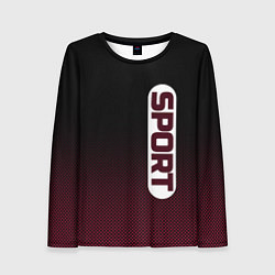 Женский лонгслив Sport чёрно-розовый текстурный градиент