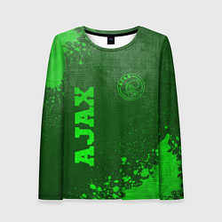 Женский лонгслив Ajax - green gradient вертикально