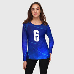 Лонгслив женский Rainbow Six blue poly, цвет: 3D-принт — фото 2