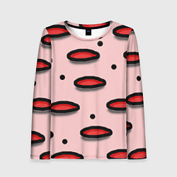 Лонгслив женский Круги маркер - паттерн, цвет: 3D-принт