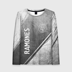 Лонгслив женский Ramones - grey gradient вертикально, цвет: 3D-принт