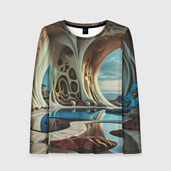 Лонгслив женский Современная пещера, цвет: 3D-принт