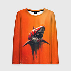Лонгслив женский Кибернетическая акула, цвет: 3D-принт