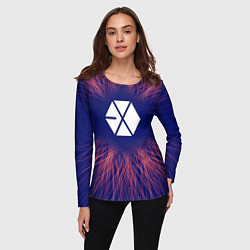 Лонгслив женский Exo red energy, цвет: 3D-принт — фото 2