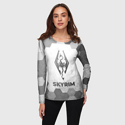 Лонгслив женский Skyrim - white gradient, цвет: 3D-принт — фото 2