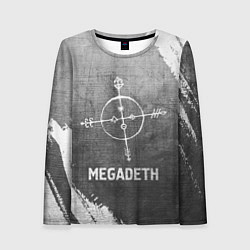 Женский лонгслив Megadeth - grey gradient