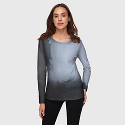 Лонгслив женский Абстракция с серым и черным, цвет: 3D-принт — фото 2