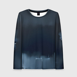 Лонгслив женский Черные градиенты, цвет: 3D-принт
