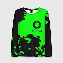 Лонгслив женский Portal черный дым, цвет: 3D-принт