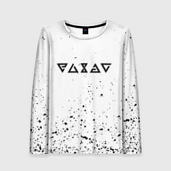 Женский лонгслив Ведьмак брызги красок