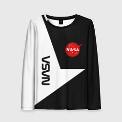 Женский лонгслив Nasa текстура геометрия