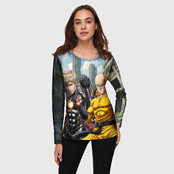 Лонгслив женский Генос и Саитама, цвет: 3D-принт — фото 2