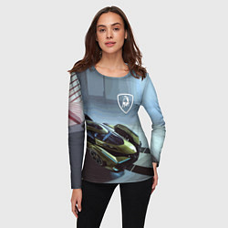 Лонгслив женский Lamborghini - motorsport extreme, цвет: 3D-принт — фото 2