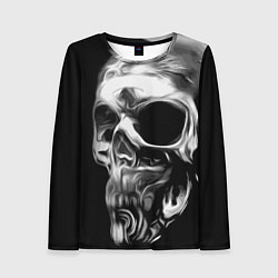 Лонгслив женский Стилизованный череп, цвет: 3D-принт