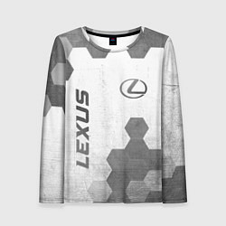 Женский лонгслив Lexus - white gradient вертикально