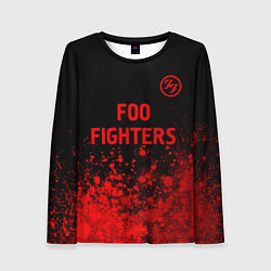 Лонгслив женский Foo Fighters - red gradient посередине, цвет: 3D-принт