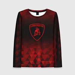 Лонгслив женский Lamborghini red poly, цвет: 3D-принт