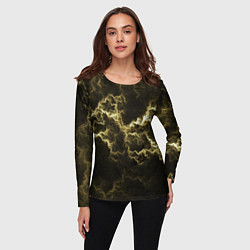 Лонгслив женский Lightning yellow, цвет: 3D-принт — фото 2