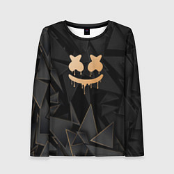 Женский лонгслив Marshmello golden poly