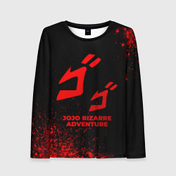 Лонгслив женский JoJo Bizarre Adventure - red gradient, цвет: 3D-принт
