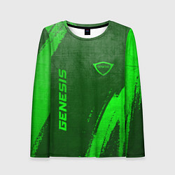 Женский лонгслив Genesis - green gradient вертикально