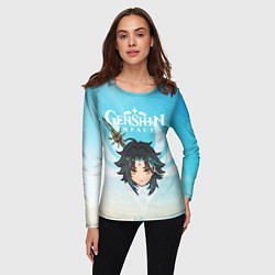 Лонгслив женский Genshin Impact - персонаж Сяо, цвет: 3D-принт — фото 2