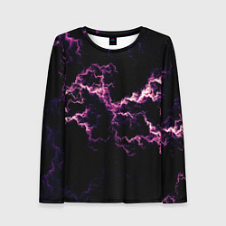 Лонгслив женский Lightning pink glow, цвет: 3D-принт