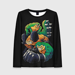 Лонгслив женский Battletoads trio, цвет: 3D-принт