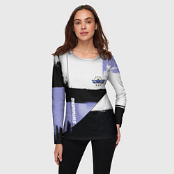 Лонгслив женский Плавание спортивное, цвет: 3D-принт — фото 2
