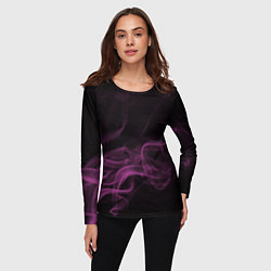 Лонгслив женский Color smoke pink, цвет: 3D-принт — фото 2