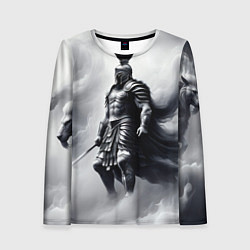 Лонгслив женский Спартанский воин среди львов, цвет: 3D-принт